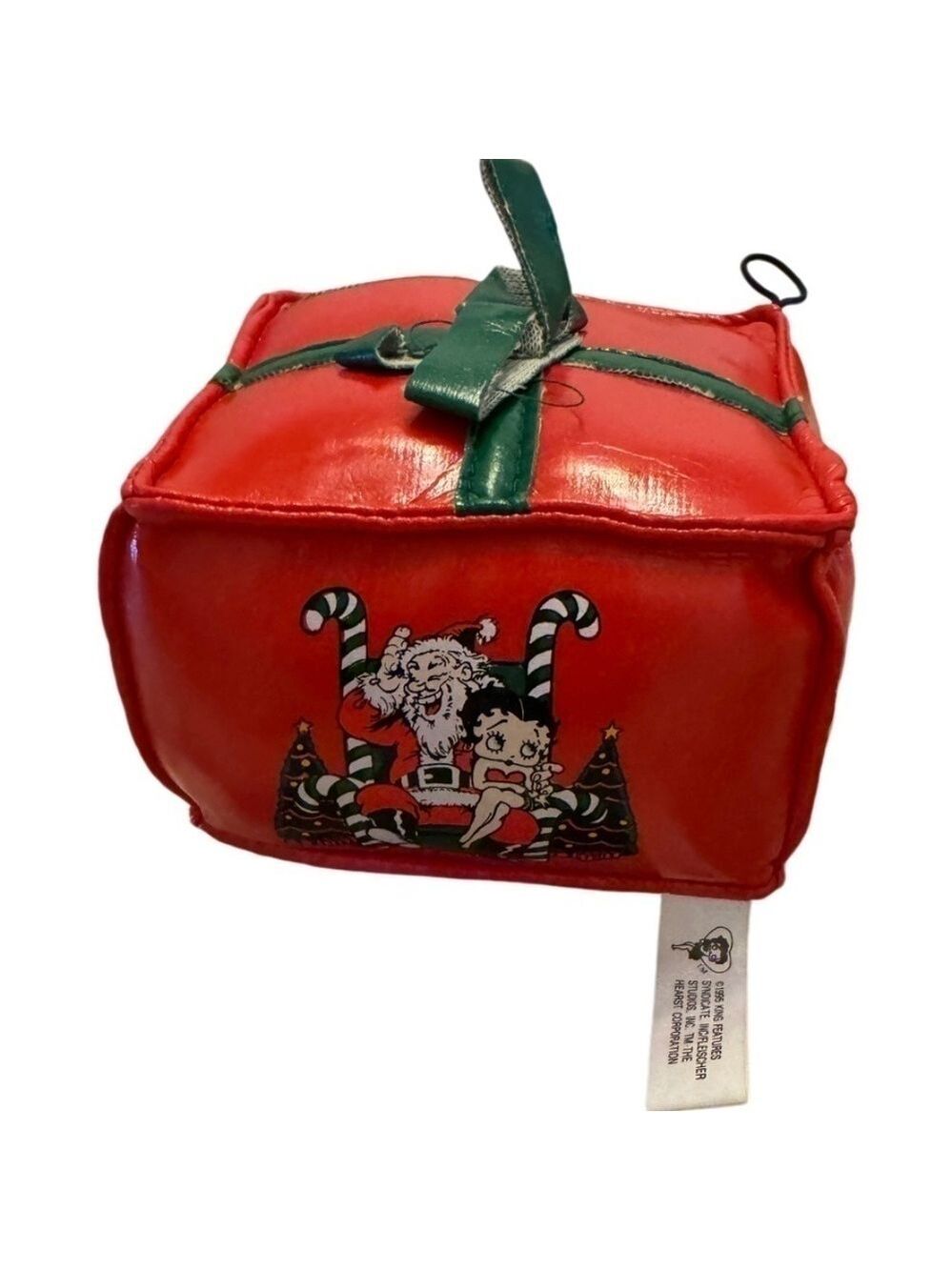 Betty Boop Christmas Ornament 4x4 Vinyl Red
